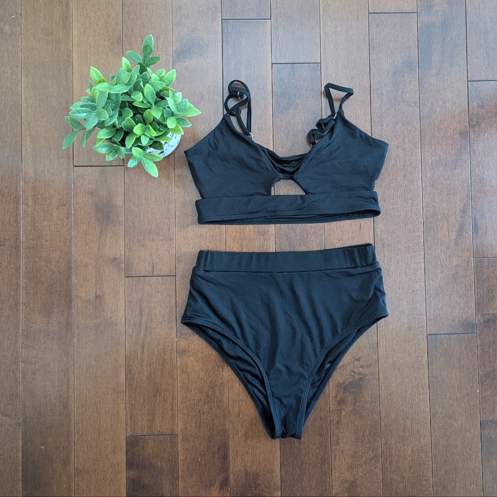 4/$25 MICRO RIBBED HIGH WAIST BIKINI